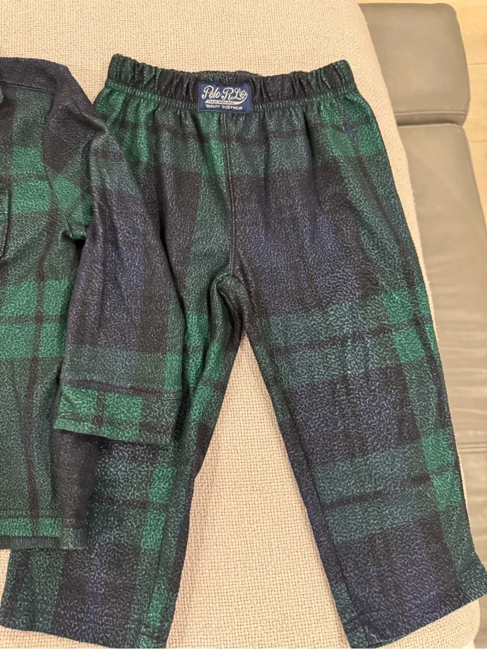 Polo by Ralph Lauren Green & Black Plaid Kids Two-Piece Pajama Set
